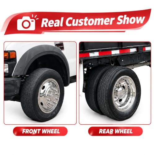 4X 19.5 Bolt On Dually Wheel Simulators Fit for Ford 2005-2025 F450 F550 - size: 19"#1