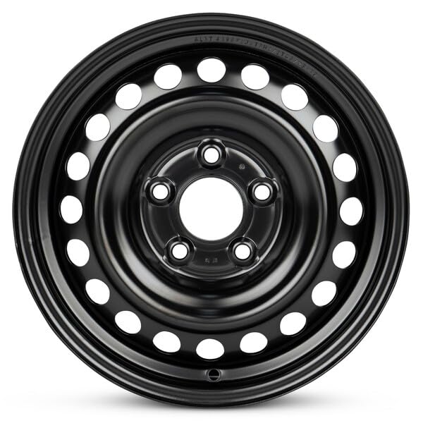 Wheel 15x6 in Steel Rim 5 Lug 114.3mm 46/1.81"mm Offset 67mm CB| Powder-Coated Black finish Fits 2014-2018 Kia Forte | New OEM Surplus | 529103Y050 - size: 15x6 inch - Steel