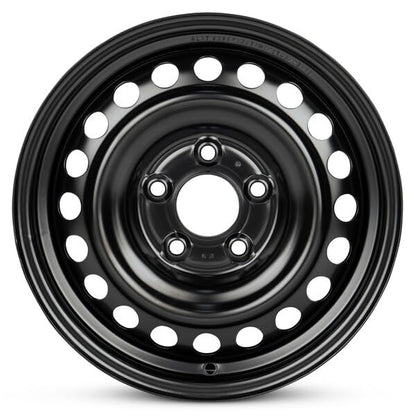 Wheel 15x6 in Steel Rim 5 Lug 114.3mm 46/1.81"mm Offset 67mm CB| Powder-Coated Black finish Fits 2014-2018 Kia Forte | New OEM Surplus | 529103Y050 - size: 15x6 inch - Steel