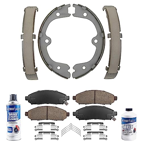 Detroit Axle - Front Brake Pads Rear Brake Shoes for 05-19 Nissan Frontier - size: 6P50356/Kit