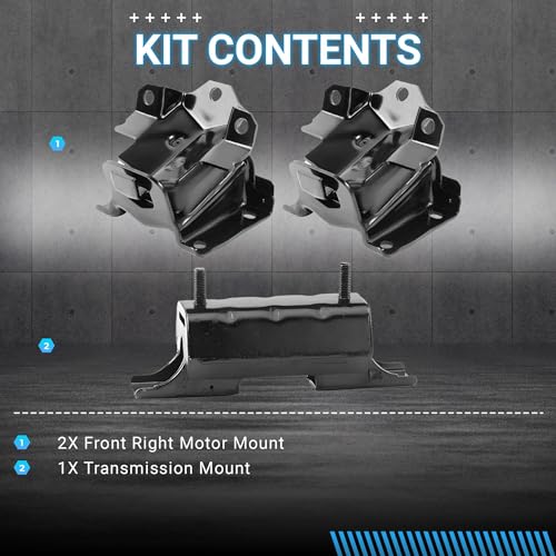 Front & Rear Engine Mount Kit Motor Mount (for 2002-2006 Chevy Avalanche) - size: For 2002-2006 Chevy Avalanche