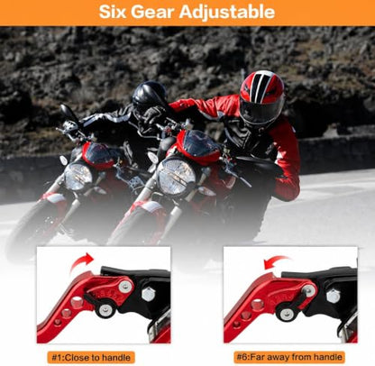 Universal Motorcycle 7/8" 22mm Clutch Master Cylinder Brake Lever - color: Red