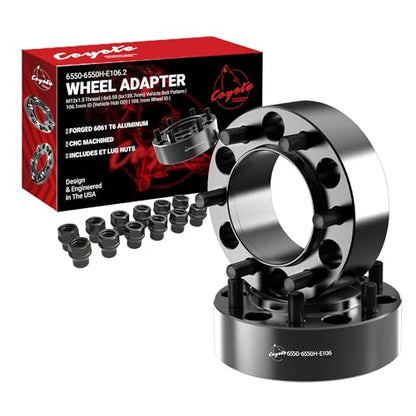 Wheel Accessories Parts 2 Pcs Hub Centric Wheel Spacers Adapters 6x5.5 6x139.7mm 2 Inch Thick 106.1mm Hub M12 1.5 12x1.5 Thread Stud Fits Toyota 4-Runner ｜ Tacoma ｜ Tundra ｜ FJ Cruiser - size: 2" (2 Pack), style: 00-24 Tacoma (Hub Cebtric)