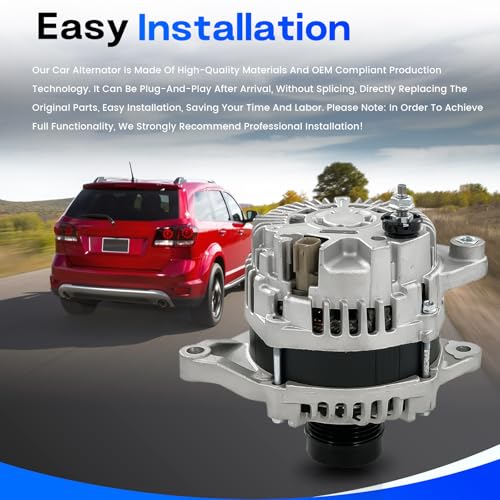 04801490AA Alternator 12V 160A Compatible with 2009-2020 Dodge Journey - size: 2009-2020 Dodge Journey