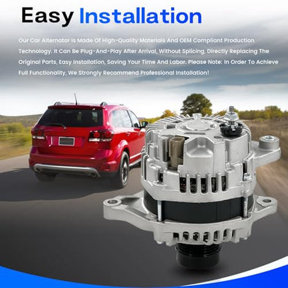 04801490AA Alternator 12V 160A Compatible with 2009-2020 Dodge Journey - size: 2009-2020 Dodge Journey