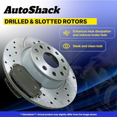 AutoShack Front & Rear Zinc Coated Rotors & Pads for Chevy Tahoe 2006 - style: SilverShiled Pro & Pad