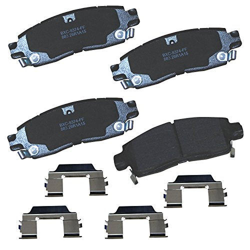 Bendix Premium SBC883 Ceramic Rear Brake Pads for Select Models Buick Enclave,Rainier,Cadillac XTS,Chevrolet SSR,Trailblazer,Trailblazer EXT,Traverse,GMC Acadia,Envoy,Isuzu,Olds Bravada,Saab,Saturn - style: SBC883