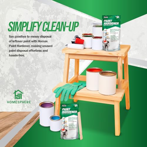 HOMESPHERE Homax Paint hardener for Disposal, Paint Drying Powder, 12 Packs