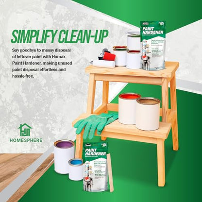 HOMESPHERE Homax Paint hardener for Disposal, Paint Drying Powder, 12 Packs
