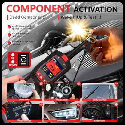 Electrical Tester for 12V 24V Cars, Short Circuit Breaker Finder Tool, Automotive Circuit Tester, AC DC Diode Resistance Relay Tester, Continuity Test Digital Multimeter/Ohmmeters, 40FT Cable