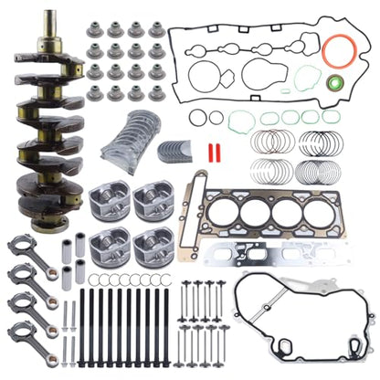 GM 2.4L Engine Rebuild Overhaul Kit w/Crankshaft,Head Gasket Set & Connecting Rod Compatible with Chevrolet Buick GMC Saturn Replace# 12578164 12654958 12609858 HS54874 - color: Crankshaft Kit