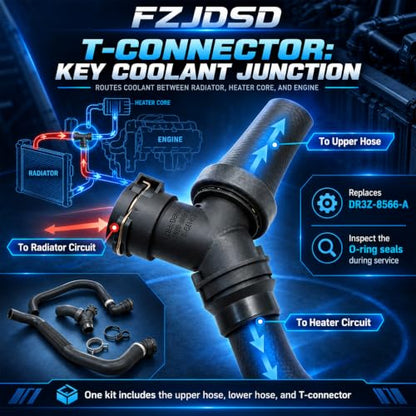 FZJDSD 3Pcs Radiator Hose Set for F-150 5.0L 2011-2020 CL3Z-8260-A
