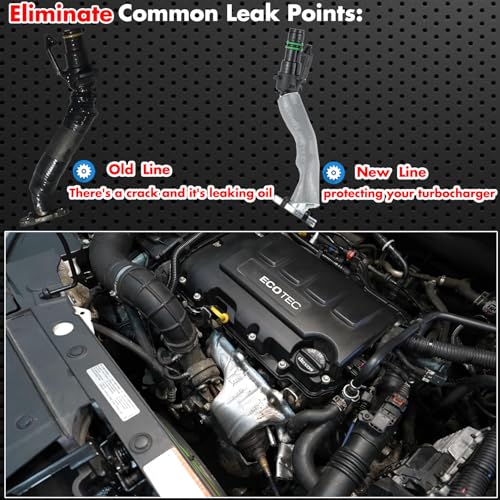 4PCS Turbo Oil Return and Feed Line with Coolant Line Assembly Kit