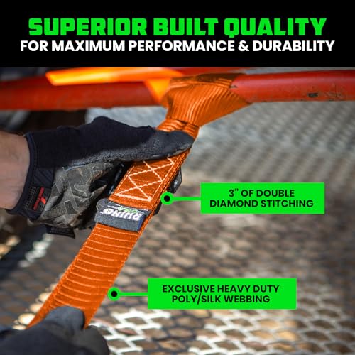 Rhino USA Soft Loop Tie Down Straps (4-Pack) - Motorcycle Handlebar Straps - color: Orange 4-Pack