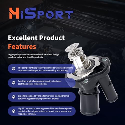HiSport 902-733 Engine Coolant Thermostat housing Assembly - size: OE# 902733