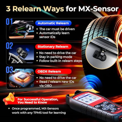 Autel TPMS Sensors 20-Pack, 2-in-1 MX-Sensor 315+433MHz Programmable,
