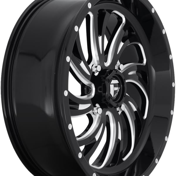 Fuel UTV D641 20X7 4X156 GL-BLK-MIL 13MM - D6412070A544 - color: GLOSS BLACK MILLED, size: 20X7,4X156,13mm