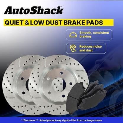 AutoShack Front & Rear Zinc Coated Rotors & Pads for Chevy Malibu 2012 - style: SilverShiled Pro & Pad