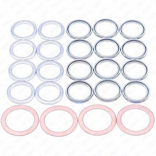 Rexka 24pcs Transfer & Differential Service Gasket Kit Compatible with Toyota Lexus 4Runner Land Cruiser Tundra Tacoma FJ Cruiser Highlander RAV4 Sequoia Sienna 1215710010 9043024003 90430A0003 - color: 24pcs