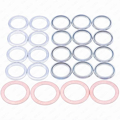 Rexka 24pcs Transfer & Differential Service Gasket Kit Compatible with Toyota Lexus 4Runner Land Cruiser Tundra Tacoma FJ Cruiser Highlander RAV4 Sequoia Sienna 1215710010 9043024003 90430A0003 - color: 24pcs