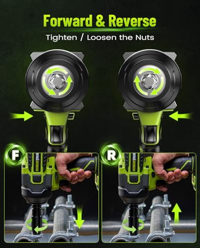 Robustrue Cordless Impact Wrench 1/2 Drive, 1475 Ft-lbs (2000N.m) Torque - size: 2000N.m