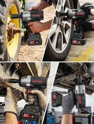 ROTAKE 20V Heavy-Duty 1/2" Cordless Impact Wrench Kit, 1380 FT-LBS, TB3 - size: 1/2" (1380 ft-lbs) TB3