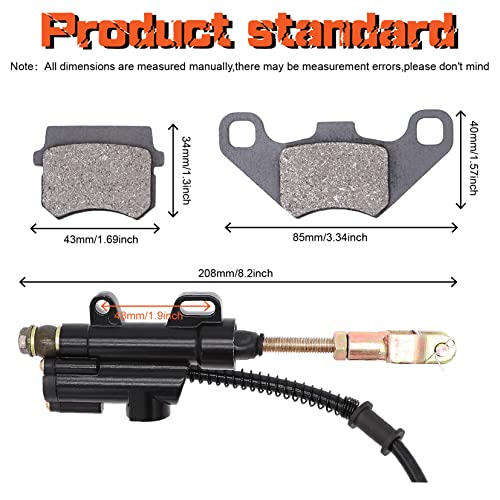Rear Brake Master Cylinder Caliper for 50-125cc Chinese ATV,TaoTao Coolster