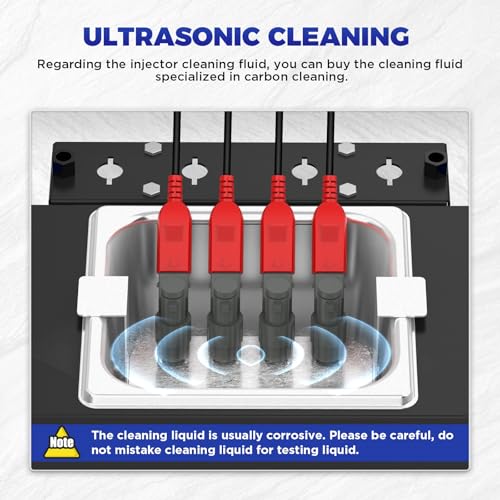 MR CARTOOL V309 GDI Fuel Injector Cleaner Tester Machine Gasoline110V/220V 4-Cylinder Injector Cleaning Machine, Ultrasonic Test Clean Kit for Car Motorcycle EFI/FSI Injectors - size: GDI V309