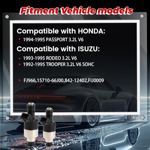 6-Pack Fuel Injectors Set | Compatible with Honda Passport 1994-1995 Isuzu Rodeo 1993-1995 Trooper 1992-1995 3.2L V6| Replaces FJ96 8171053880 800-1090N - size: 6 X FJ96