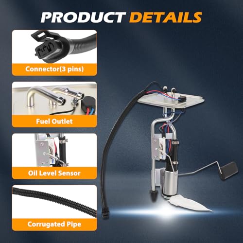 SP736H Fuel Pump Module Assembly Suitable for 1991-1995 Wrangler 2.5L/4.0L OE 5003861AA, 52018391, 52018407 - size: SP736H-size: 42cm