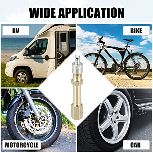 X AUTOHAUX 2pcs 50mm/1.97" Long Brass Auto Tire Valve Extension Adaptor Air Tyre Stem Extender Inflation Stright Bore for Car Truck Motorcycle Bike Mower Scooter - size: 50mm