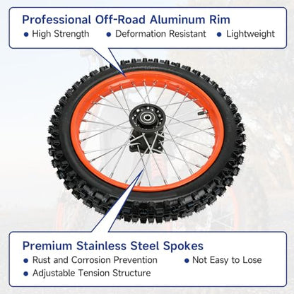 14'' Front Wheel Assembly for Tutti Soleil 01 Electric Dirt Bike - size: Front Wheel