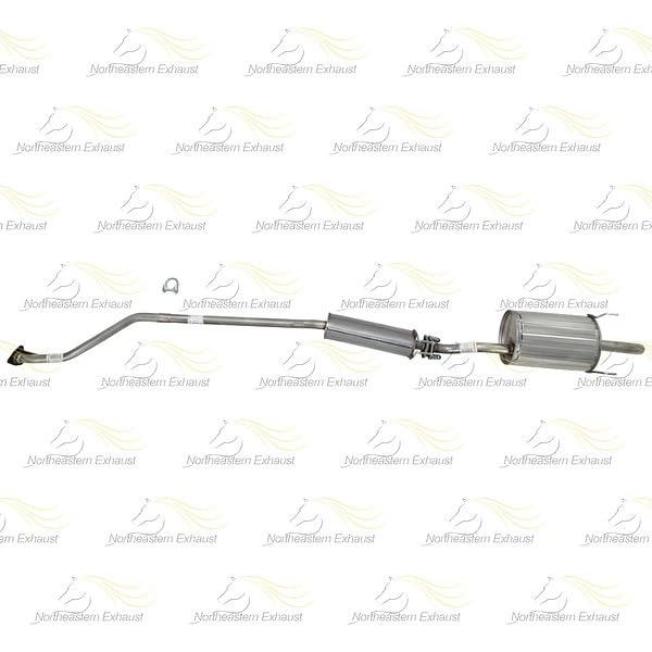 Exhaust Resonator Muffler System Kit Compatible with Acura EL 2001-2003 1.7L | Stainless Steel | Northeastern Exhaust | Includes Gaskets, Clamp, Hangers and Bolt Kit | Direct-Fit Replacement