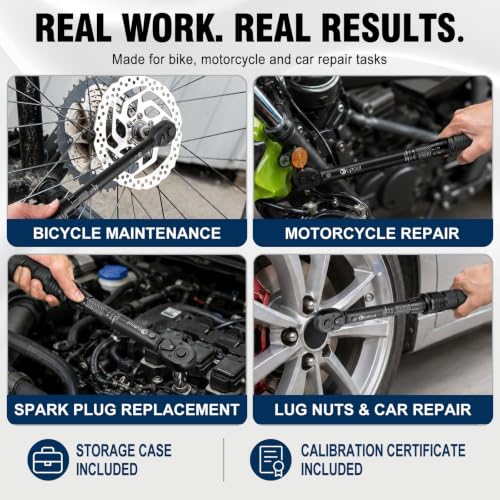 Lytool 3 Pcs Torque Wrench Set (1/4", 3/8", 1/2" Drive Click Type, ±3%)