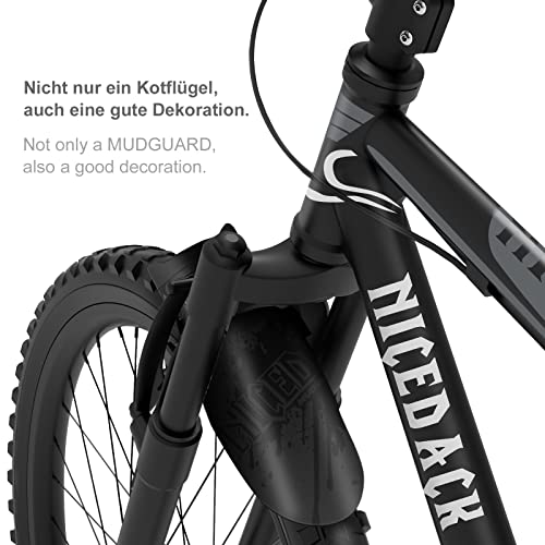 Mountain Bike Fenders, Fits 20-29 Inch MTB, 2-Piece Set - color: A- Black-Gray