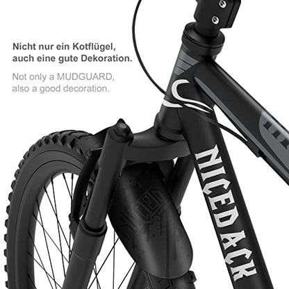 Mountain Bike Fenders, Fits 20-29 Inch MTB, 2-Piece Set - color: A- Black-Gray