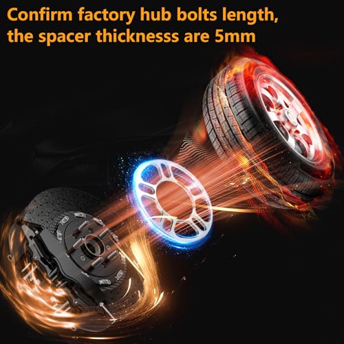 5mm Wheel Spacer for Wheel Alignment 5×114.3 – 73.1mm Bore Diameter Ultra-Thin Precision Fit, Universal Spacer, 2 Pack - size: 5mm-5 hole