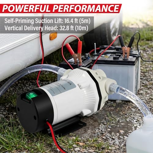 12V DC DEF Transfer Pump, 25PSI Diaphragm Self-Priming Transfer Pump