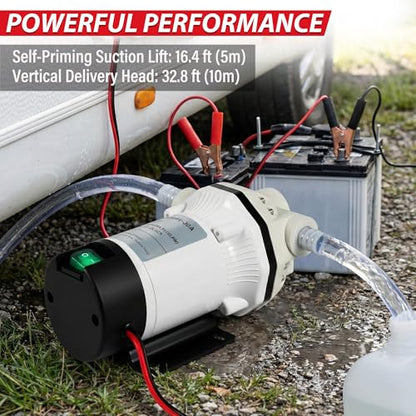 12V DC DEF Transfer Pump, 25PSI Diaphragm Self-Priming Transfer Pump