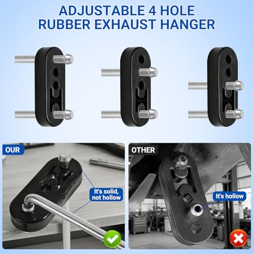 Wayona 16PCS Exhaust Hanger Kit Universal 3/8" Muffler Hanger Replacement - size: 16PCS