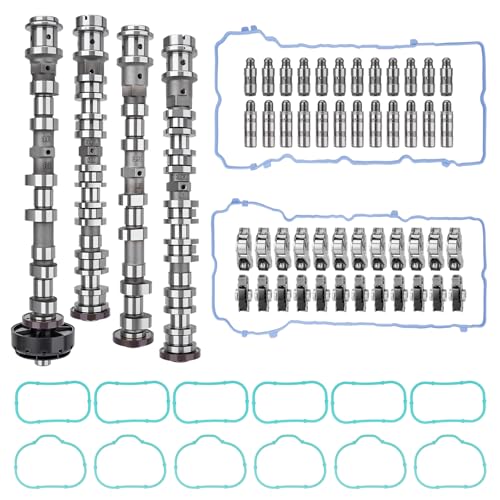 Intake & Exhaust Camshaft Kit with Rocker Arms Lifters and Gaskets Compatible with 2016-2024 Dodge Chrysler Jeep Ram 3.6L Pentastar V6 Engine Replace# 5047912AC 5047913AC 5048029AC 5048030AC 5047896AC - color: Cam Lifter Kit, size: 2016-2024