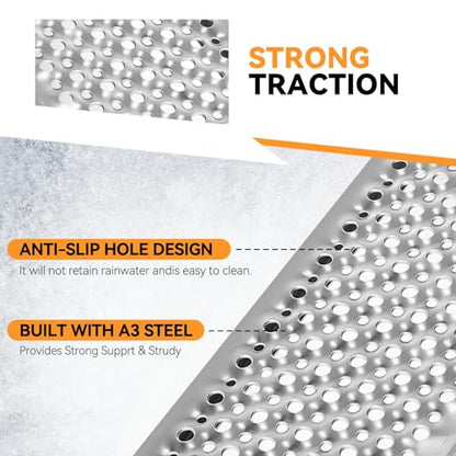 Auto Dynasty 1PCS 79" x 8" Heavy Duty Loading Ramps 880Lbs for Truck ATVs - size: 79" (Silver)
