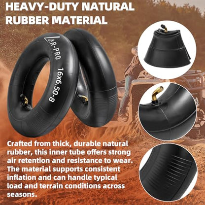 AR-PRO 2-Pack 16x6.50-8 Inner Tubes with TR-87 Bent Valve Stems – Replacement 16x6.50/7.50-8 Heavy-Duty Tubes for Lawn Mowers, Garden Tractors, Golf Carts, Snow Throwers, ATVs, and Utility Trailers - size: 16x6.50-8,TR-87