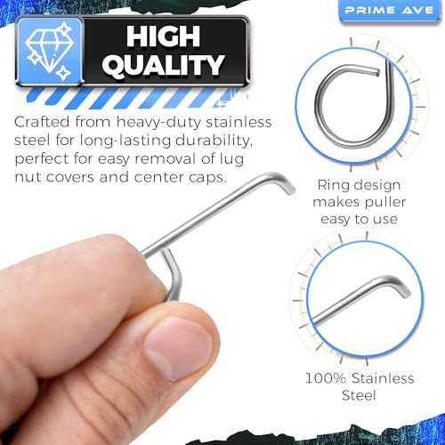 2 Wheel Lug Nut Cap Cover & Center Cap Removal Tools Stainless Steel Lug Nut Pullers Compatible/Replacement for Audi BMW Mercedes Mini Tesla VW - Easy to Use - Toolbox Essentials (Pack of 2) - size: Removal Tool (Pack of 2)