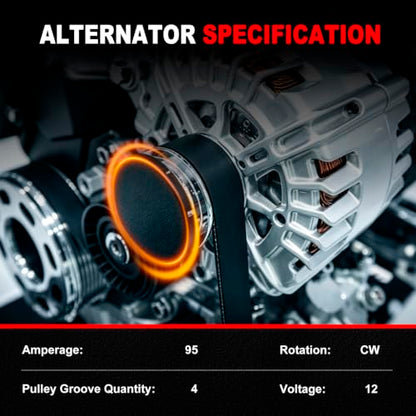 Alternator for 2000-2001 Honda CR-V L4 2.0L 101211-9810 - size: 2000‑2001 CR‑V L4 2.0L
