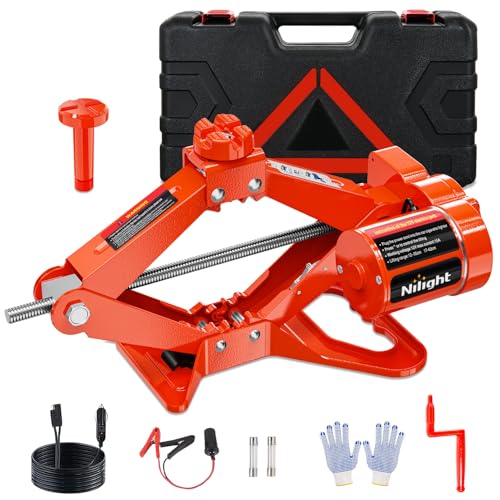 Nilight Electric Car Jack 3 Ton 12V Scissor Lift Jacks with Remote Control - size: 3 T w Remote Control