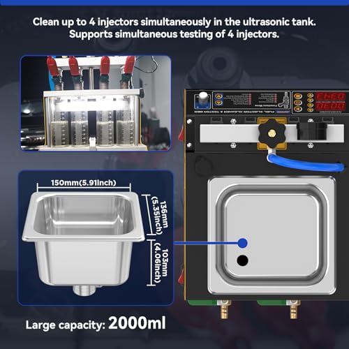 AUTOOL Fuel Injector Cleaner Tester Machine Ultrasonic Heating Cleaning