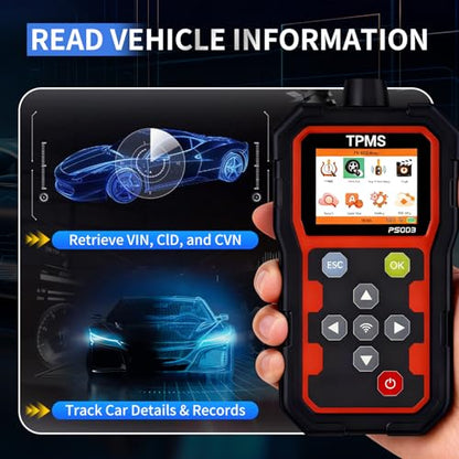 TPMS Diagnostic Programmer, OBD2 Code Reader, Key Frequency Detection