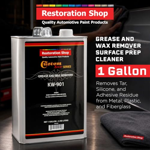Custom Shop KW901 Automotive Wax and Grease Remover, 1 Gallon - size: 128 Fl Oz (Pack of 1)