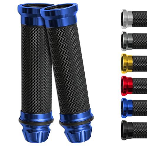 DREAMIZER Motorcycle Handlebar Grip Gel Brake Handle Rubber 7/8" Handle Grips Compatible with CRF EXC YZF Protaper Pro Taper Motorcross Dirt Pit Bike - Blue - color: Blue